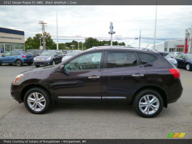 Black Amethyst / Gray 2012 Nissan Rogue SV AWD