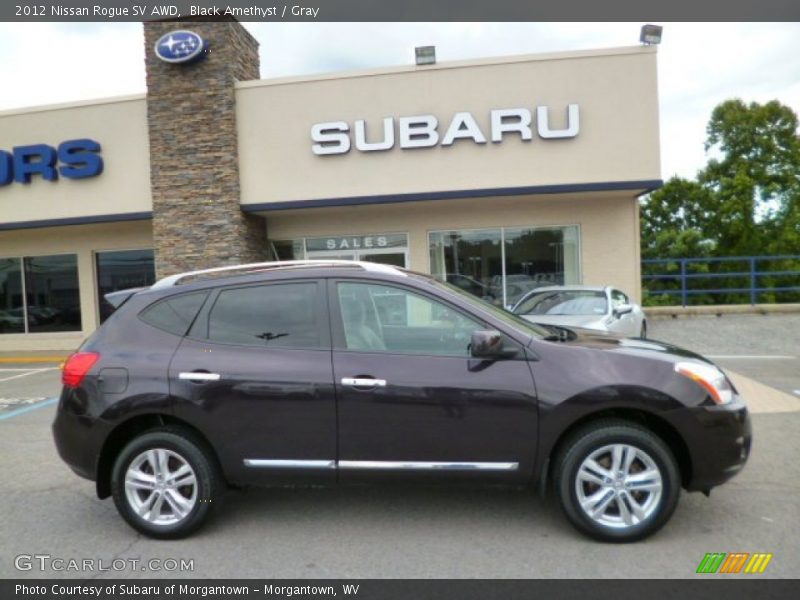 Black Amethyst / Gray 2012 Nissan Rogue SV AWD