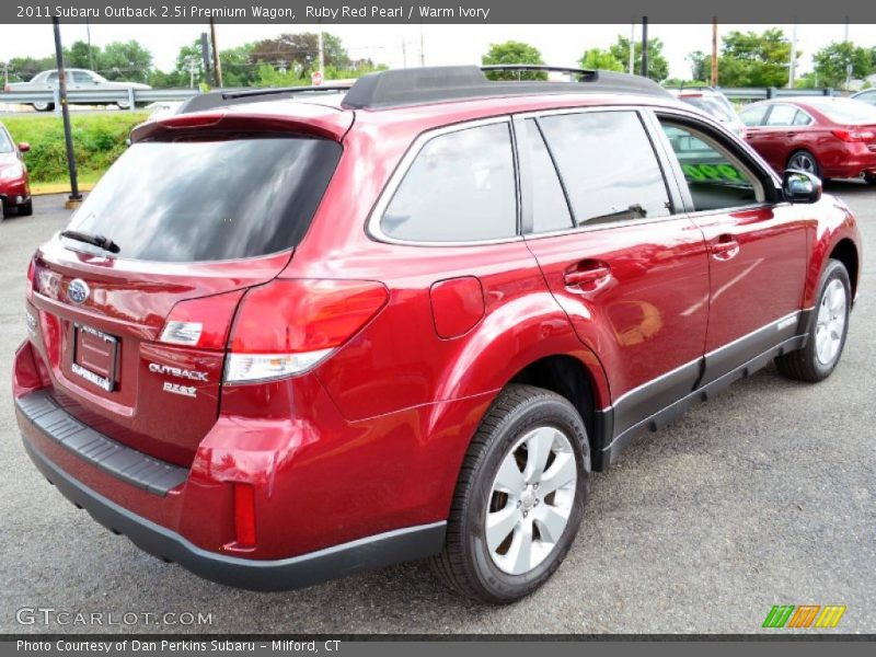 Ruby Red Pearl / Warm Ivory 2011 Subaru Outback 2.5i Premium Wagon