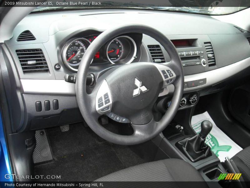 Octane Blue Pearl / Black 2009 Mitsubishi Lancer ES