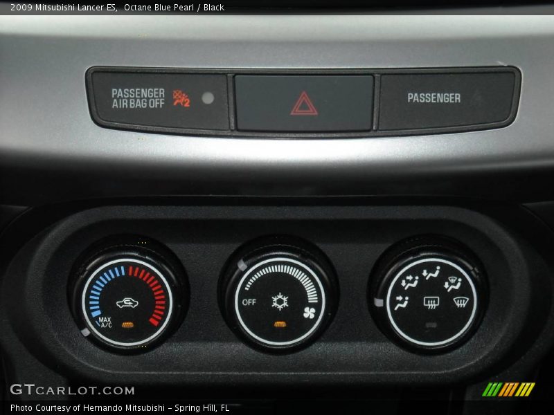 Octane Blue Pearl / Black 2009 Mitsubishi Lancer ES