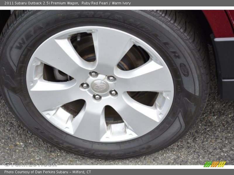 Ruby Red Pearl / Warm Ivory 2011 Subaru Outback 2.5i Premium Wagon