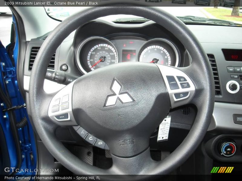 Octane Blue Pearl / Black 2009 Mitsubishi Lancer ES