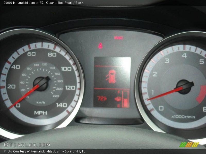 Octane Blue Pearl / Black 2009 Mitsubishi Lancer ES