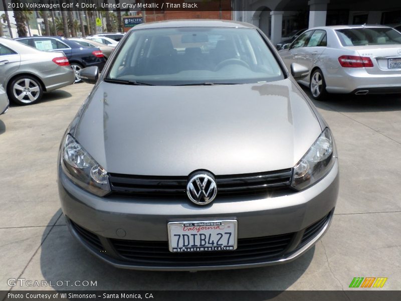 United Gray Metallic / Titan Black 2010 Volkswagen Golf 4 Door