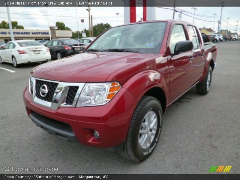Cayenne Red / Beige 2014 Nissan Frontier SV Crew Cab 4x4