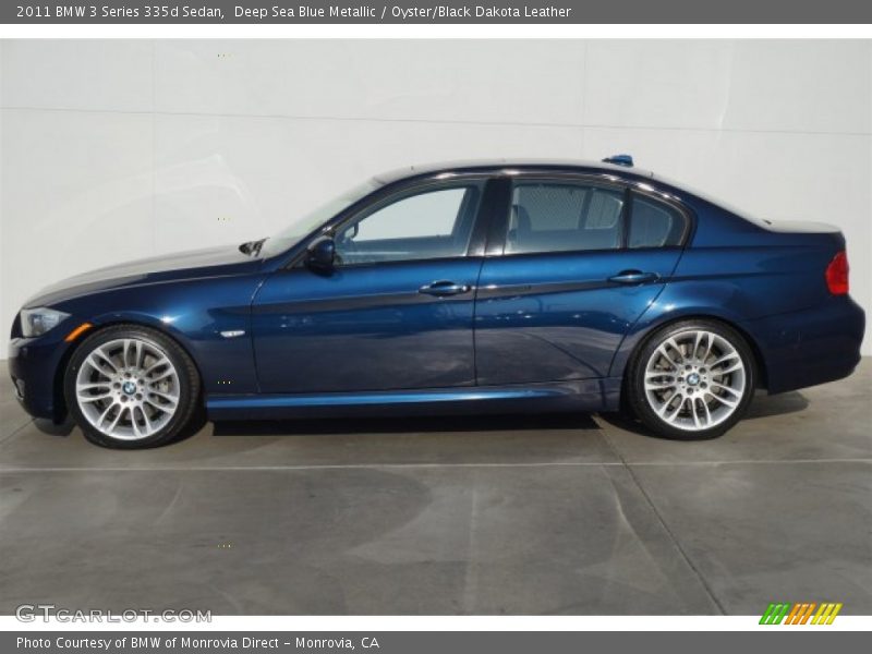 Deep Sea Blue Metallic / Oyster/Black Dakota Leather 2011 BMW 3 Series 335d Sedan