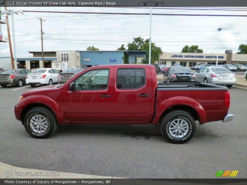 Cayenne Red / Beige 2014 Nissan Frontier SV Crew Cab 4x4