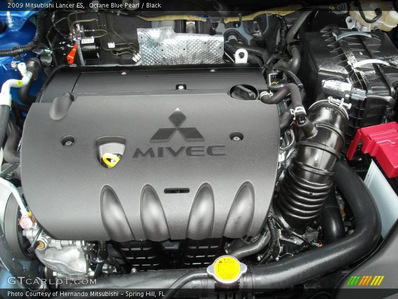 Octane Blue Pearl / Black 2009 Mitsubishi Lancer ES