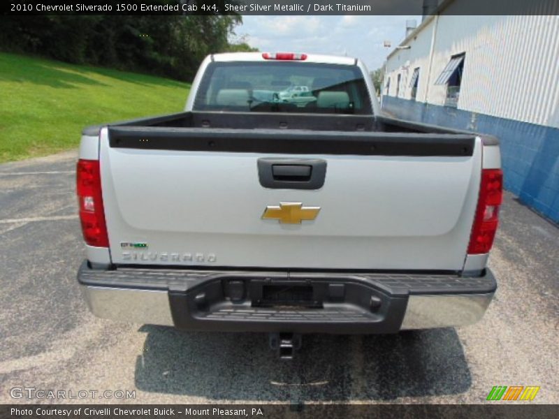 Sheer Silver Metallic / Dark Titanium 2010 Chevrolet Silverado 1500 Extended Cab 4x4