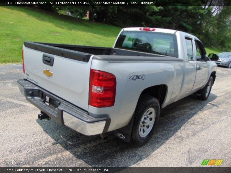 Sheer Silver Metallic / Dark Titanium 2010 Chevrolet Silverado 1500 Extended Cab 4x4