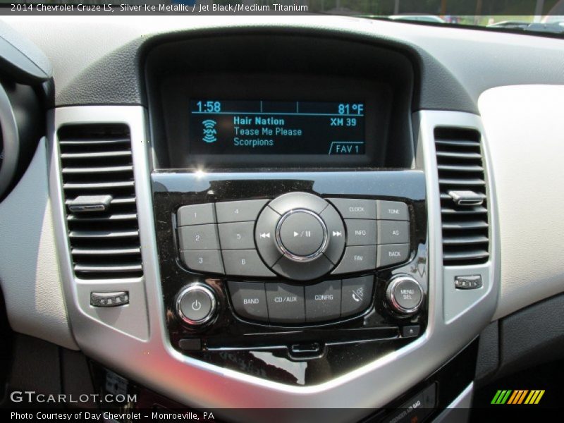 Silver Ice Metallic / Jet Black/Medium Titanium 2014 Chevrolet Cruze LS