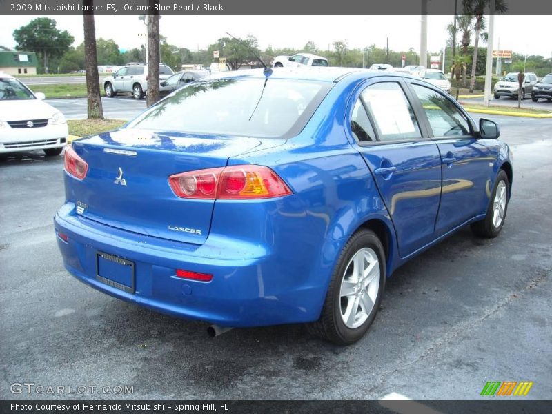 Octane Blue Pearl / Black 2009 Mitsubishi Lancer ES