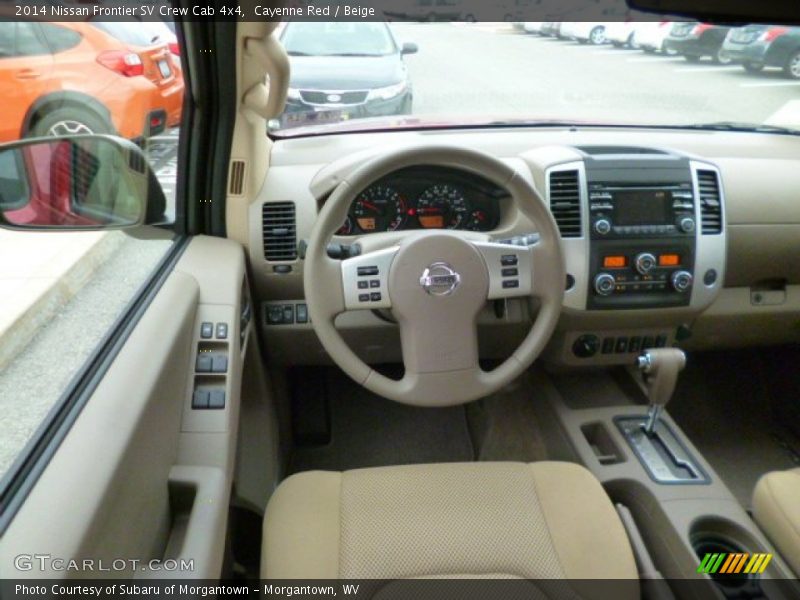 Cayenne Red / Beige 2014 Nissan Frontier SV Crew Cab 4x4