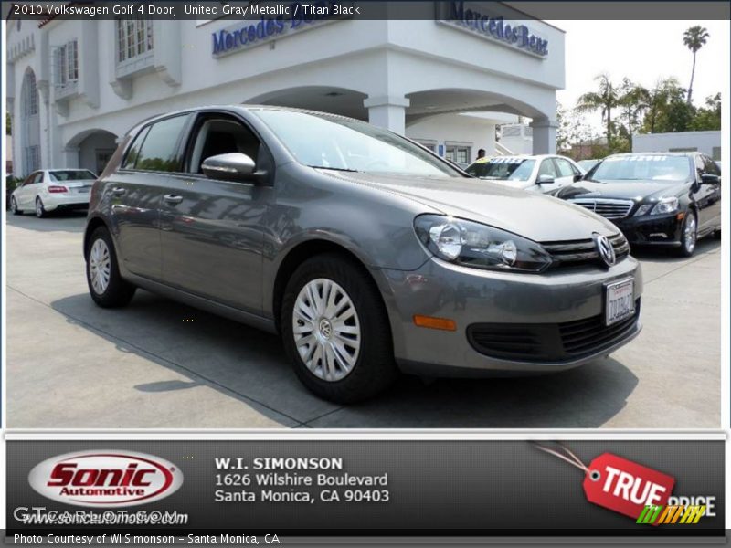 United Gray Metallic / Titan Black 2010 Volkswagen Golf 4 Door