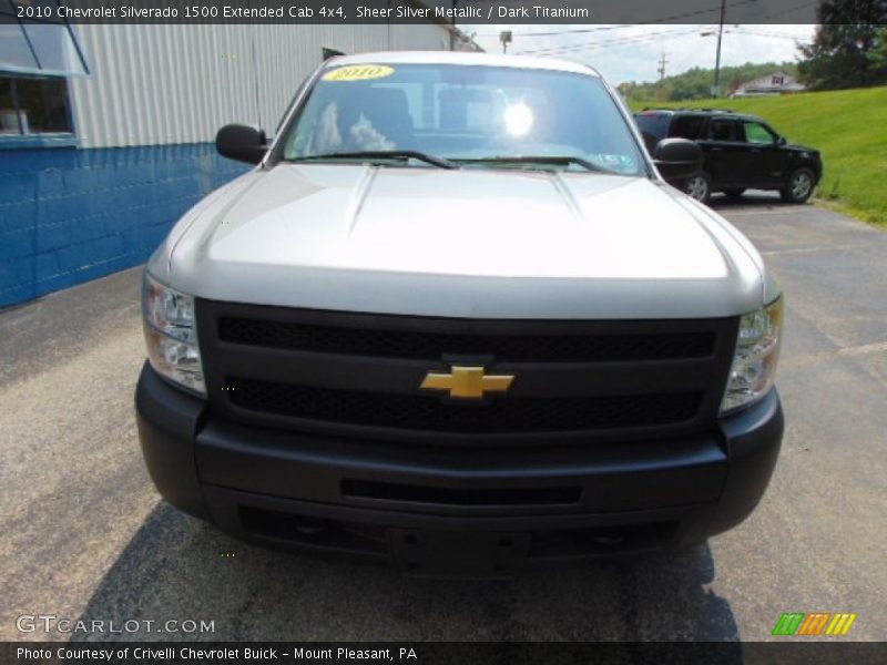 Sheer Silver Metallic / Dark Titanium 2010 Chevrolet Silverado 1500 Extended Cab 4x4