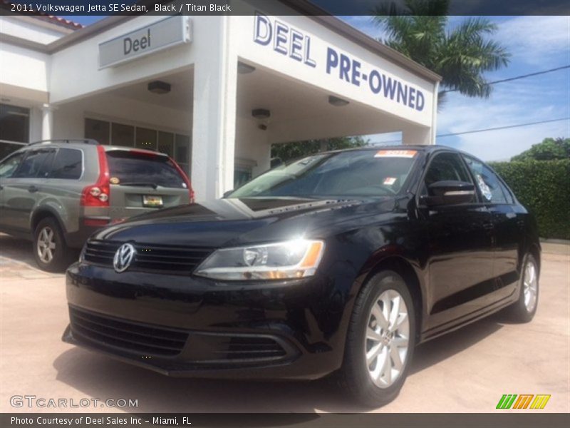 Black / Titan Black 2011 Volkswagen Jetta SE Sedan