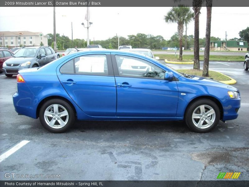 Octane Blue Pearl / Black 2009 Mitsubishi Lancer ES