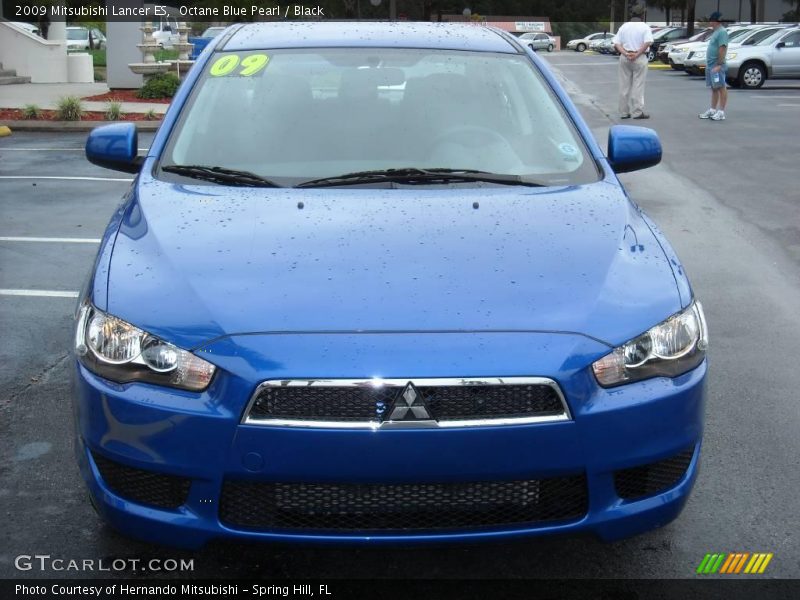 Octane Blue Pearl / Black 2009 Mitsubishi Lancer ES