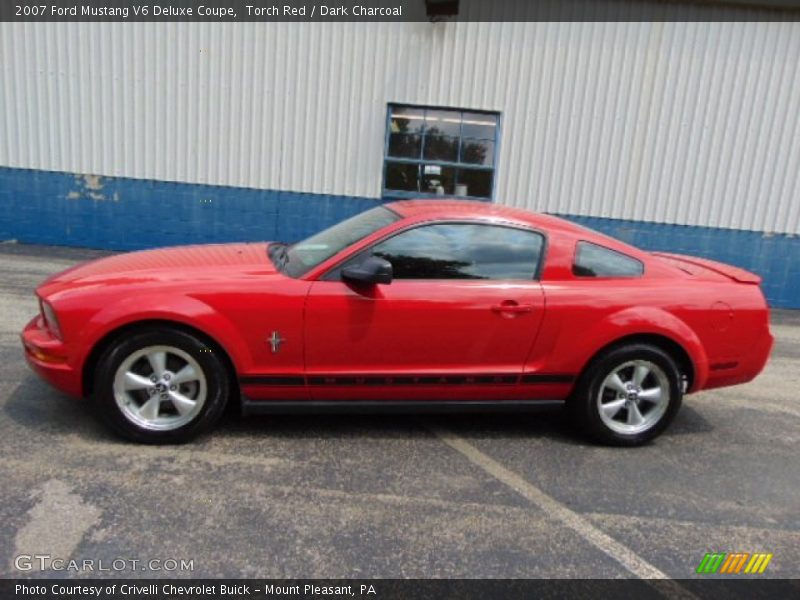 Torch Red / Dark Charcoal 2007 Ford Mustang V6 Deluxe Coupe