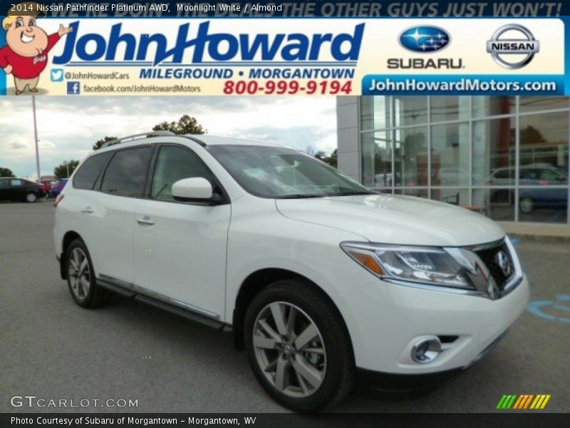 Moonlight White / Almond 2014 Nissan Pathfinder Platinum AWD