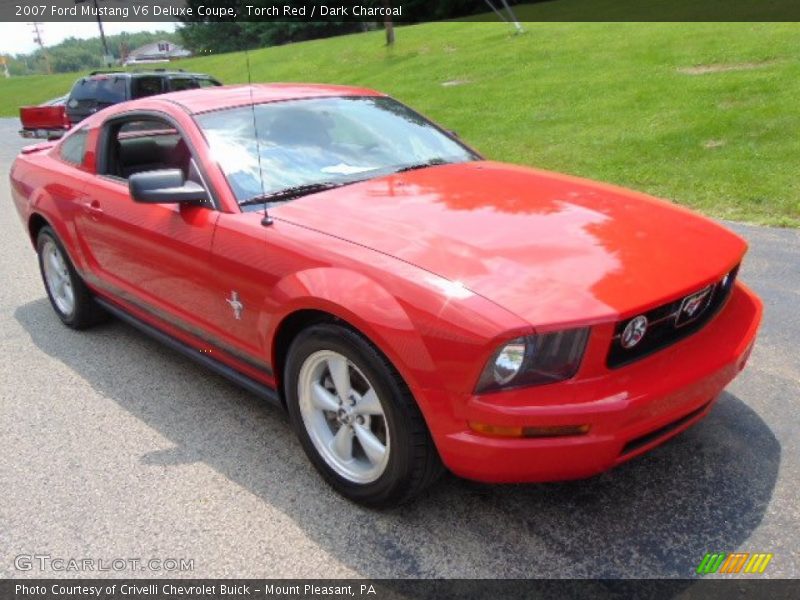 Torch Red / Dark Charcoal 2007 Ford Mustang V6 Deluxe Coupe