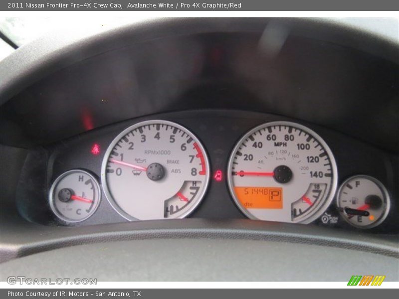 Avalanche White / Pro 4X Graphite/Red 2011 Nissan Frontier Pro-4X Crew Cab