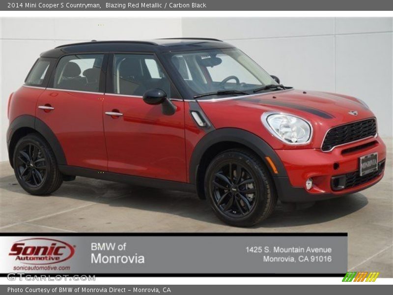 Blazing Red Metallic / Carbon Black 2014 Mini Cooper S Countryman