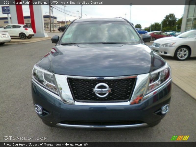 Arctic Blue Metallic / Charcoal 2014 Nissan Pathfinder Platinum AWD