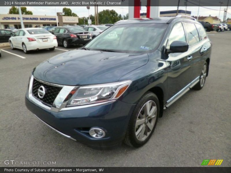 Arctic Blue Metallic / Charcoal 2014 Nissan Pathfinder Platinum AWD