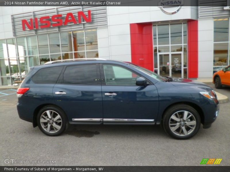 Arctic Blue Metallic / Charcoal 2014 Nissan Pathfinder Platinum AWD