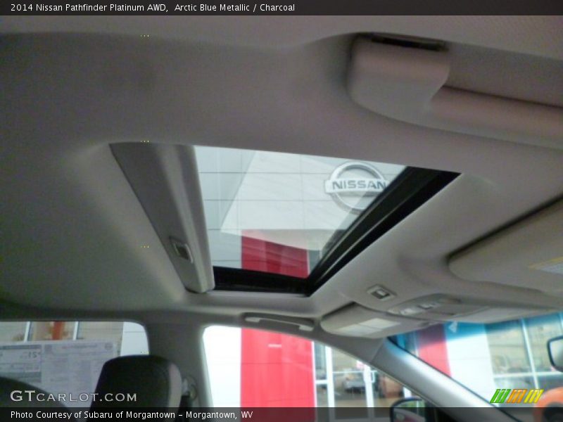Arctic Blue Metallic / Charcoal 2014 Nissan Pathfinder Platinum AWD