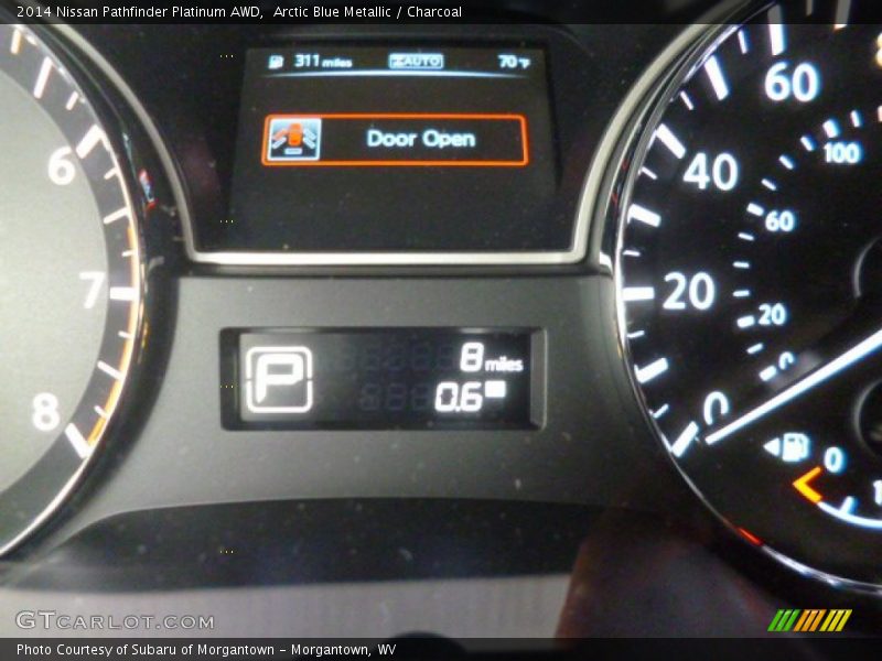 Arctic Blue Metallic / Charcoal 2014 Nissan Pathfinder Platinum AWD