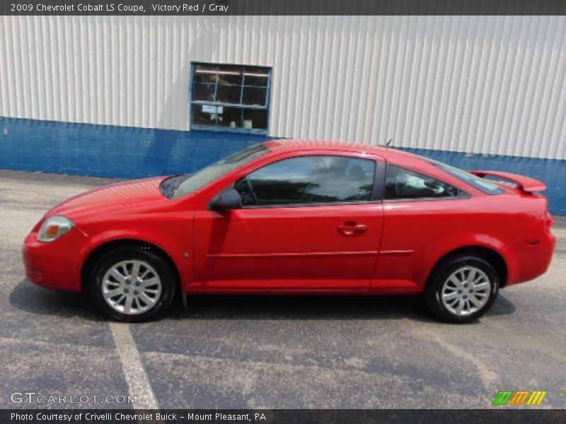 Victory Red / Gray 2009 Chevrolet Cobalt LS Coupe
