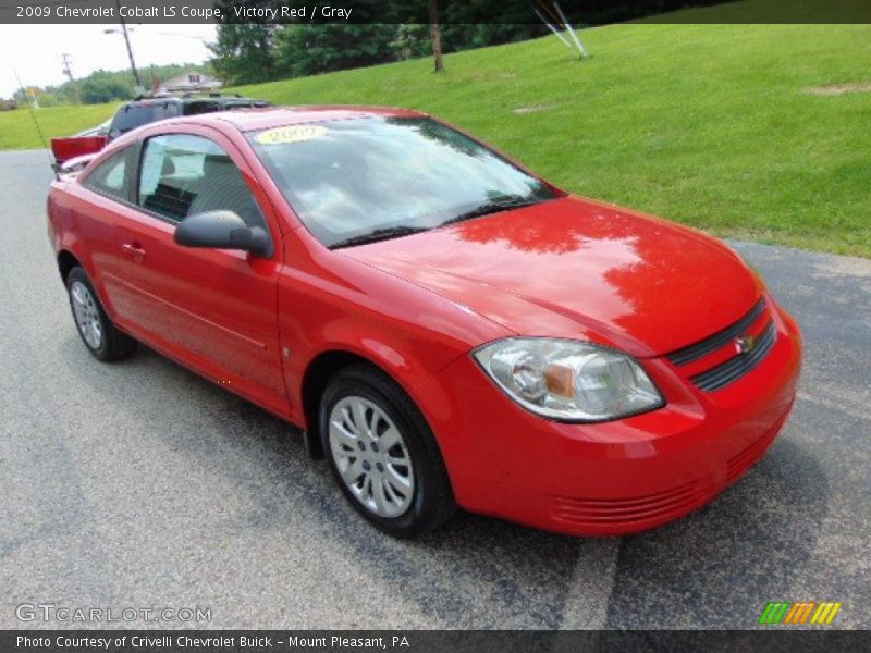 Victory Red / Gray 2009 Chevrolet Cobalt LS Coupe