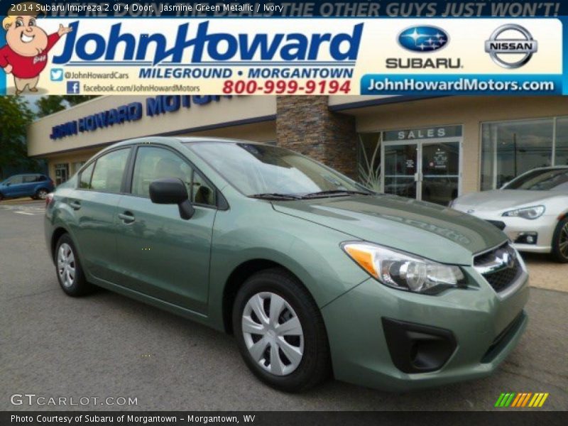 Jasmine Green Metallic / Ivory 2014 Subaru Impreza 2.0i 4 Door