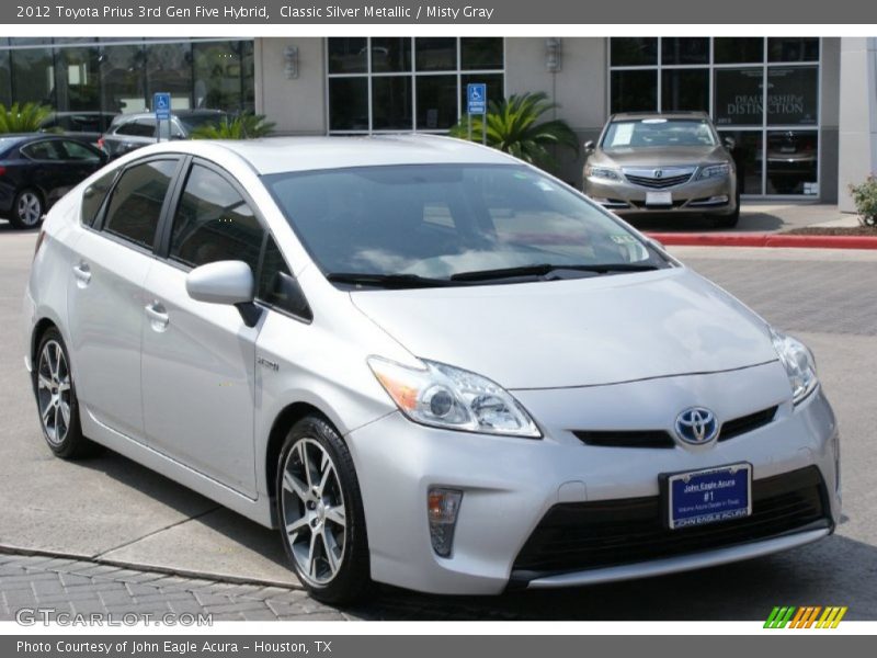 Classic Silver Metallic / Misty Gray 2012 Toyota Prius 3rd Gen Five Hybrid