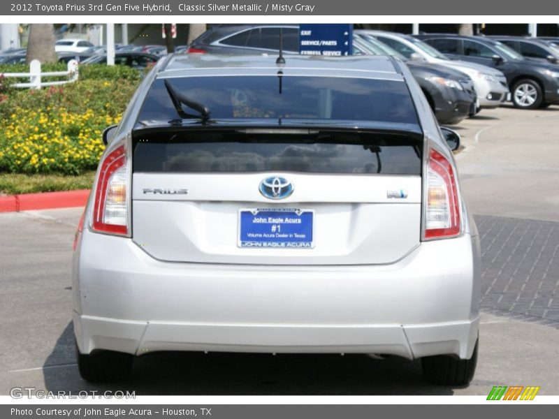 Classic Silver Metallic / Misty Gray 2012 Toyota Prius 3rd Gen Five Hybrid