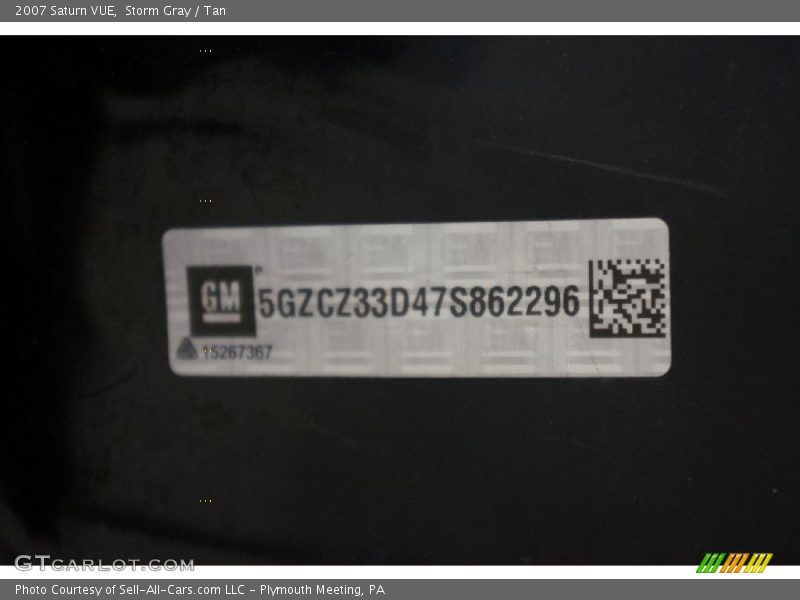 Storm Gray / Tan 2007 Saturn VUE