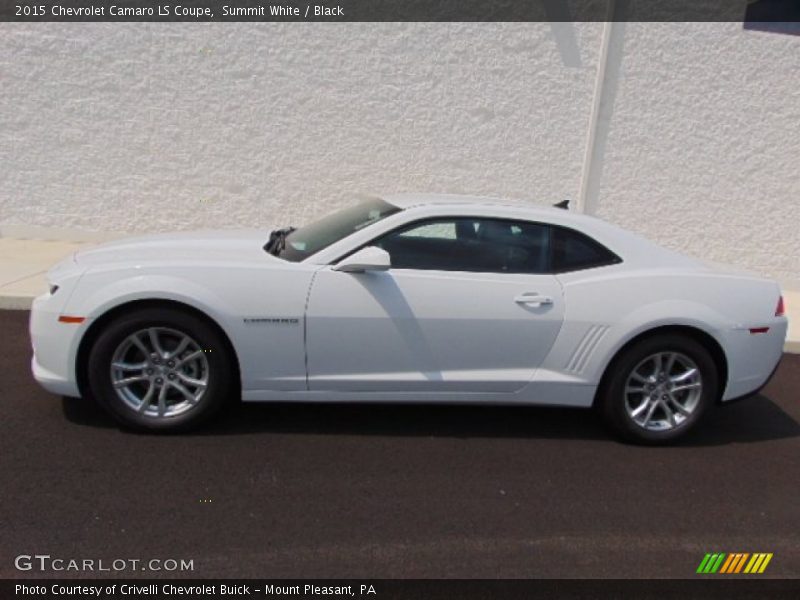 Summit White / Black 2015 Chevrolet Camaro LS Coupe