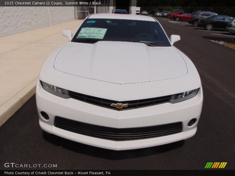 Summit White / Black 2015 Chevrolet Camaro LS Coupe