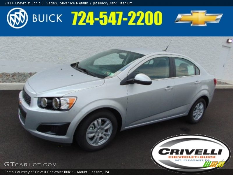 Silver Ice Metallic / Jet Black/Dark Titanium 2014 Chevrolet Sonic LT Sedan