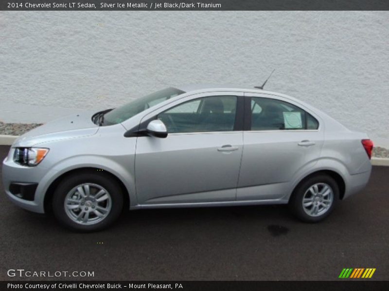 Silver Ice Metallic / Jet Black/Dark Titanium 2014 Chevrolet Sonic LT Sedan