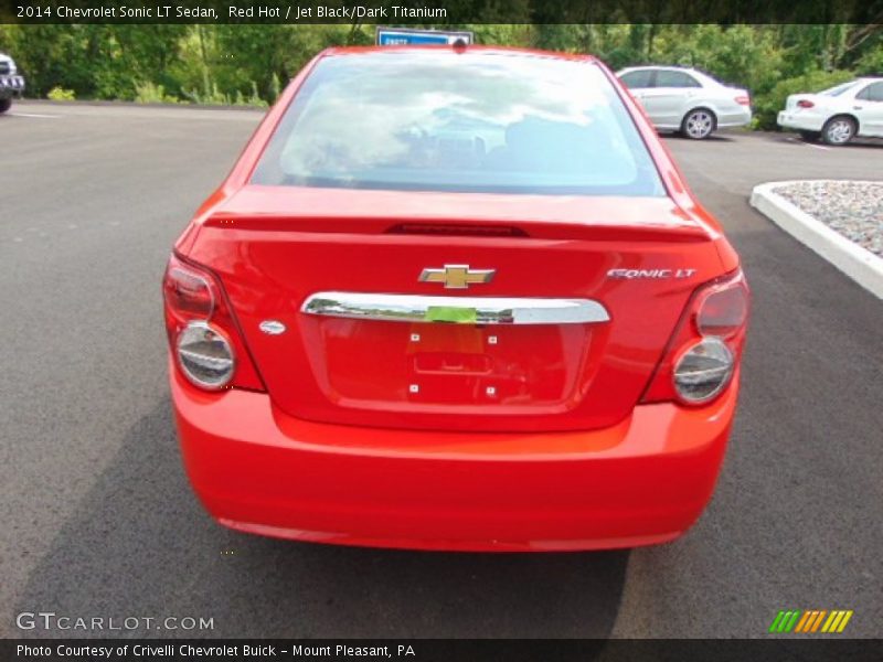 Red Hot / Jet Black/Dark Titanium 2014 Chevrolet Sonic LT Sedan