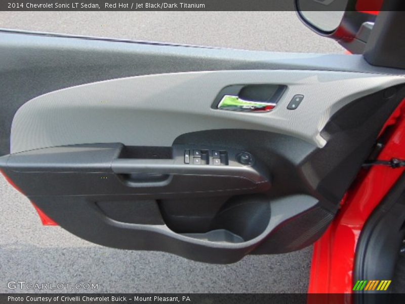 Red Hot / Jet Black/Dark Titanium 2014 Chevrolet Sonic LT Sedan