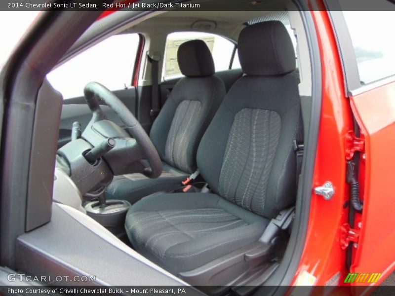 Red Hot / Jet Black/Dark Titanium 2014 Chevrolet Sonic LT Sedan