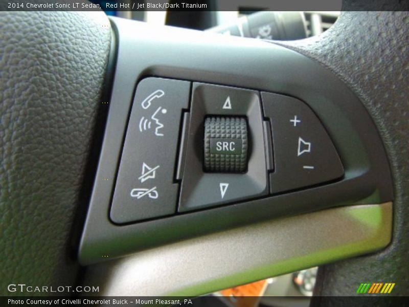 Red Hot / Jet Black/Dark Titanium 2014 Chevrolet Sonic LT Sedan