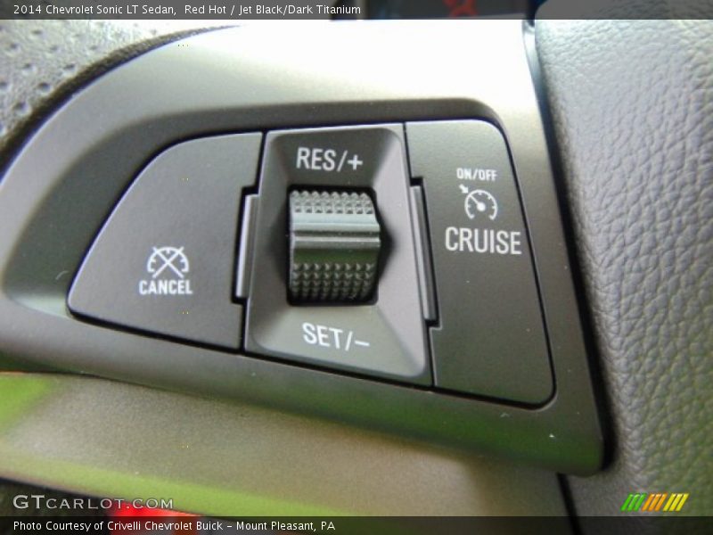 Red Hot / Jet Black/Dark Titanium 2014 Chevrolet Sonic LT Sedan
