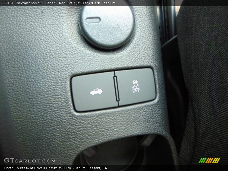 Red Hot / Jet Black/Dark Titanium 2014 Chevrolet Sonic LT Sedan