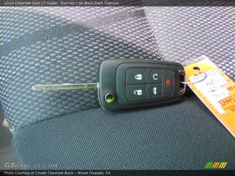 Red Hot / Jet Black/Dark Titanium 2014 Chevrolet Sonic LT Sedan